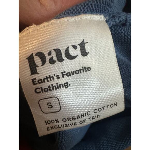 PACT Ink Blue Spiral Tie-Dye Womens Sz S Organic Cotton Substainable Boho Retro - Picture 5 of 7